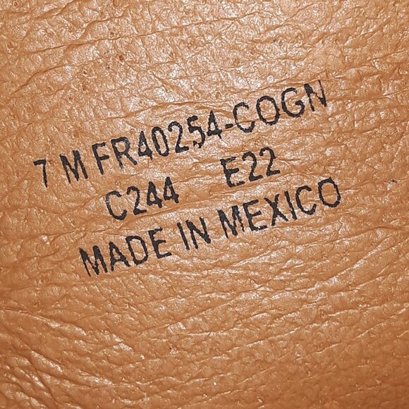 Frye Marissa Medallion Women's Cognac Leather Tall Riding Low Heel Boots size 7M - Picture 6 of 10